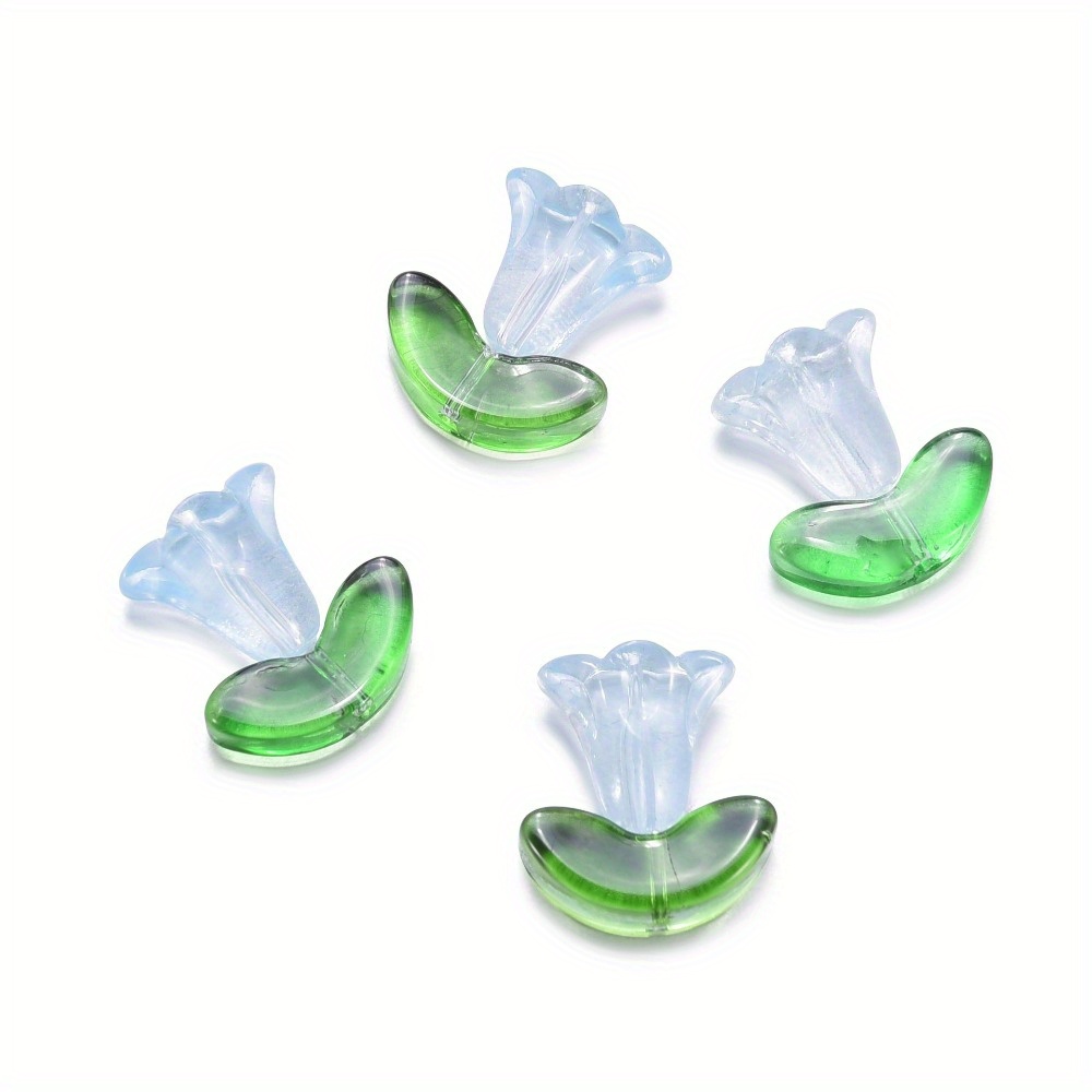 20pcs Trumpet Flower Shape Beaded DIY Jewelry Making